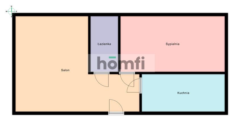 Stylowe mieszkanie dwupokojowe z klimatyzacją - Mieszkanie - Wynajem - Poznań, Jeżyce