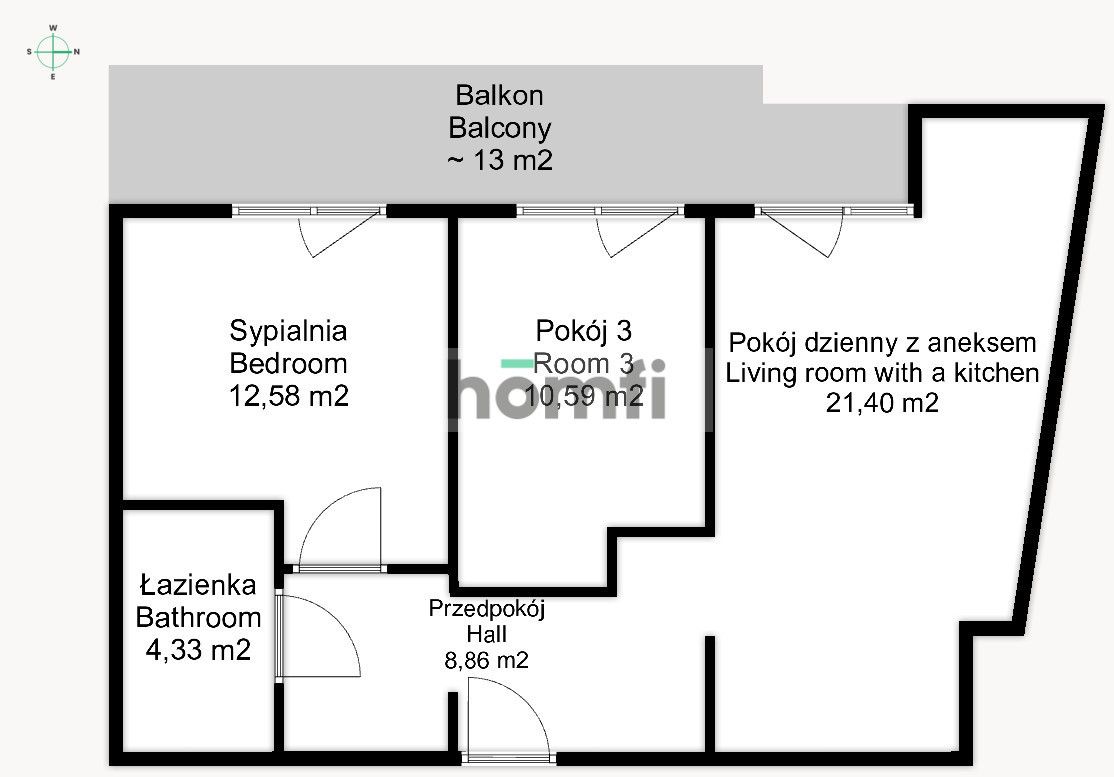3 room apartment in the City Center, Kępa Mieszczańska, 10min to Market Square - Apartment - Rent - Wrocław, Śródmieście / Nadodrze