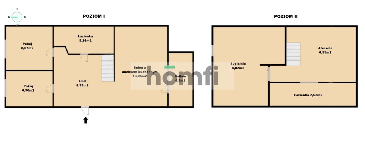 Mieszkanie dwupoziomowe po generalnym remoncie - Mieszkanie - Sprzedaż - Rzeszów, Drabinianka