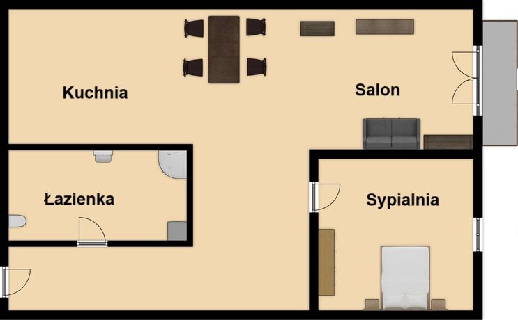 Do wynajęcia mieszkanie 2 pokojowe w sercu miasta na ul. Kopisto !! - Mieszkanie - Wynajem - Rzeszów, Nowe Miasto