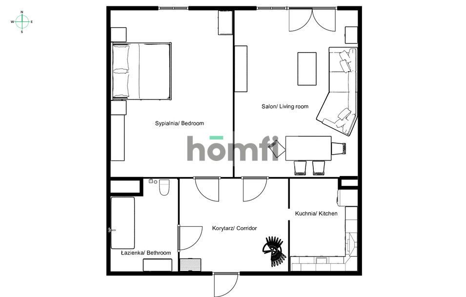 Słoneczne dwa pokoje w cichej okolicy z balkonem. - Mieszkanie - Wynajem - Poznań, Nowe Miasto / Chartowo