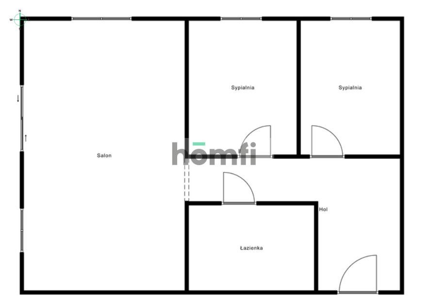 A three-room apartment with a functional layout on Kunickiego Street - Apartment - Rent - Wrocław, Fabryczna / Muchobór Wielki