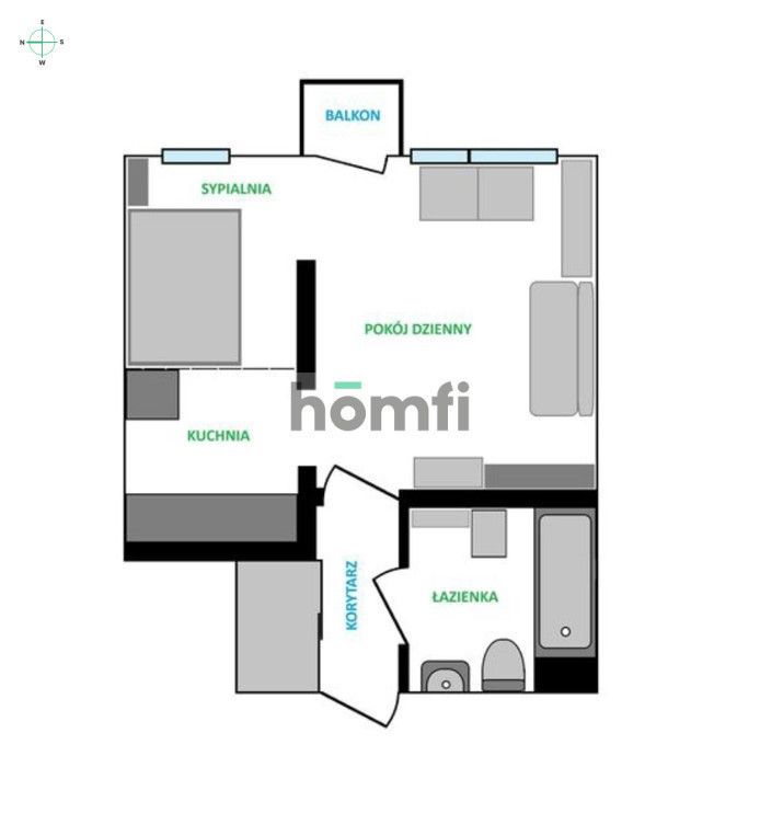 Studio z odrębną sypialnią 38m2 na wynajem (ul. Kobierzyńska) - Mieszkanie - Wynajem - Kraków, Ruczaj