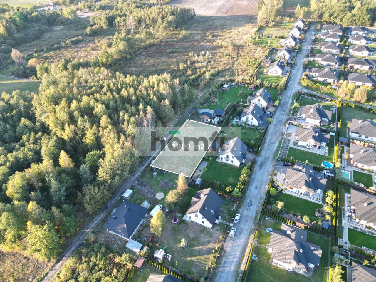 Builging plot on existing housing estate in Maków Nowy - Plot - Sale - Radomski, Skaryszew / Maków Nowy