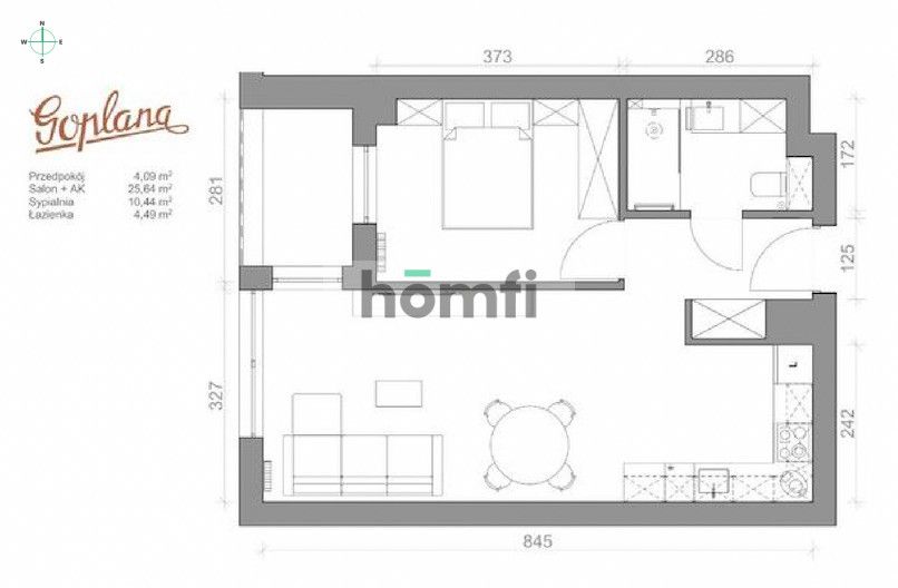 Nowe 2-pokojowe mieszkanie na Osiedlu Goplana! - Mieszkanie - Sprzedaż - Poznań, Jeżyce / Jeżyce