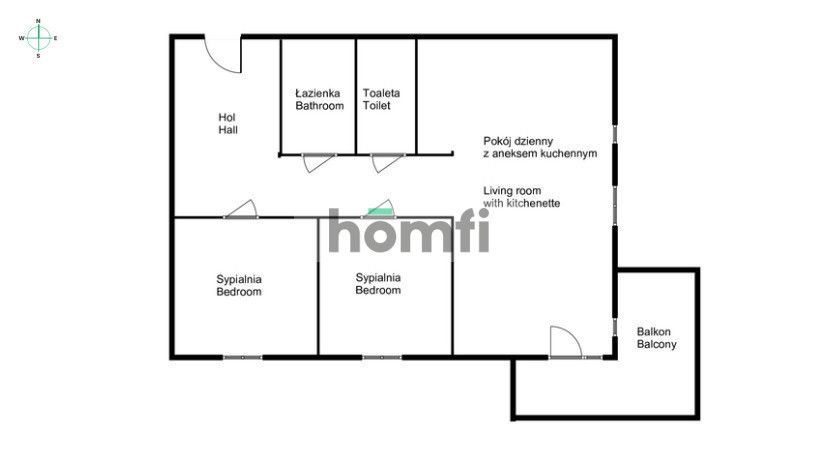 Przestronne trzy pokojowe mieszkanie z dużym balkonem - Mieszkanie - Sprzedaż - Gdynia, Obłuże