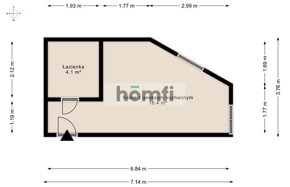 Inwestycyjna Kawalerka w Centrum Miasta - Mieszkanie - Sprzedaż - Łódź, Śródmieście
