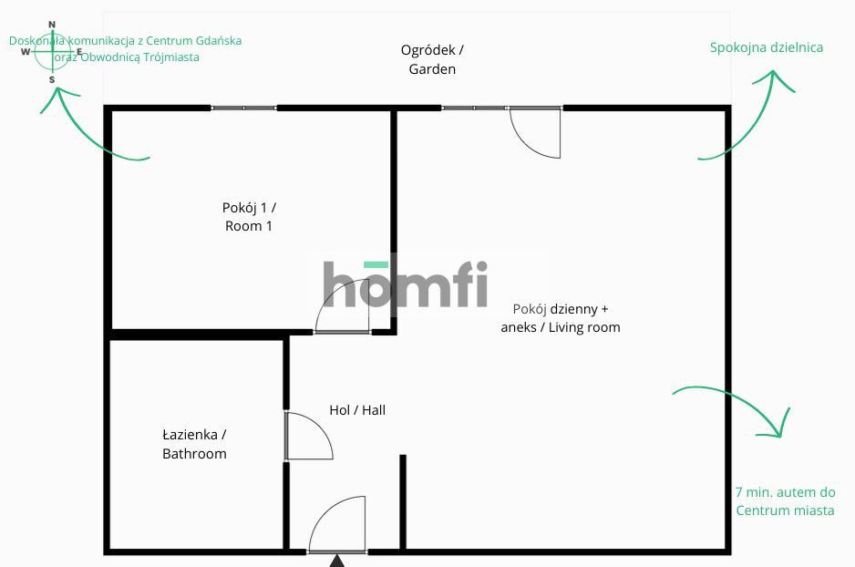Exceptional 2-bedroom apartment, in a quiet neighborhood. - Apartment - Rent - Gdańsk, Chełm
