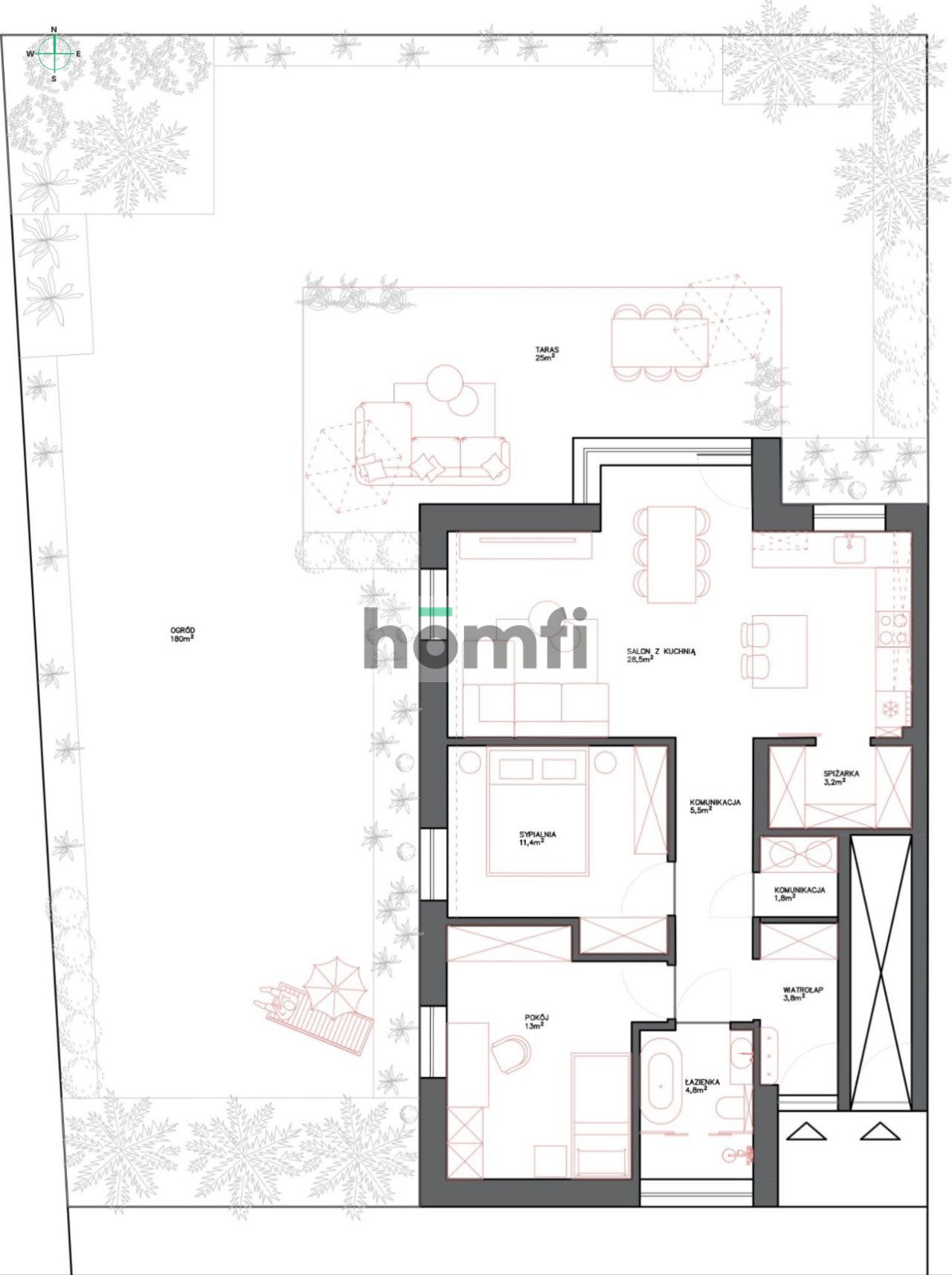 71 m2| 3-4 pok.| 200 m2 ogród | 2miejsca postojowe - Mieszkanie - Sprzedaż - Kraków, Krowodrza / Wola Justowska