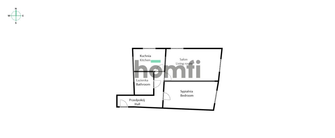 2-room flat Józefa Lompy street - Apartment - Sale - Wrocław, Śródmieście / Ołbin