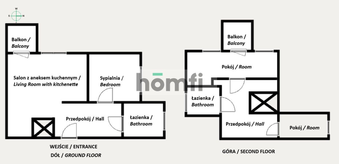 Mieszkanie dwupoziomowe 90,5m2 (ul. Baziaka/Reduta) - Mieszkanie - Wynajem - Kraków, Śródmieście / Prądnik Czerwony