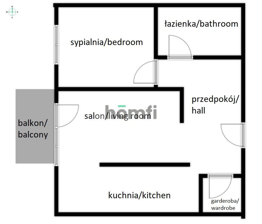 Przestronne dwupokojowe mieszkanie blisko centrum - Mieszkanie - Wynajem - Gdańsk, Ujeścisko
