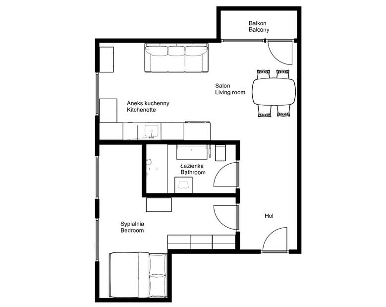 2 pokojowe z balkonem i miejscem postojowym - Mieszkanie - Wynajem - Kraków, Krowodrza / Bronowice Wielkie