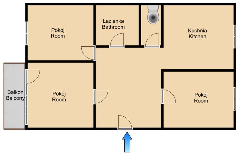 1st floor | 3 rooms | garage | axis. Gołębiów II - Apartment - Sale - Radom, Gołębiów II