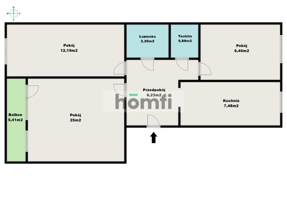 Ground floor apartment with 3 rooms and a balcony - Apartment - Sale - Jarosławski, Jarosław