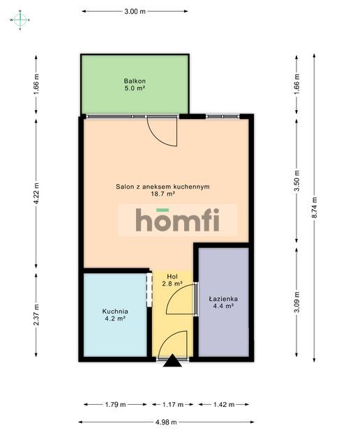 Przejrzysta Kawalerka blisko Sukcesji - Mieszkanie - Wynajem - Łódź, Górna
