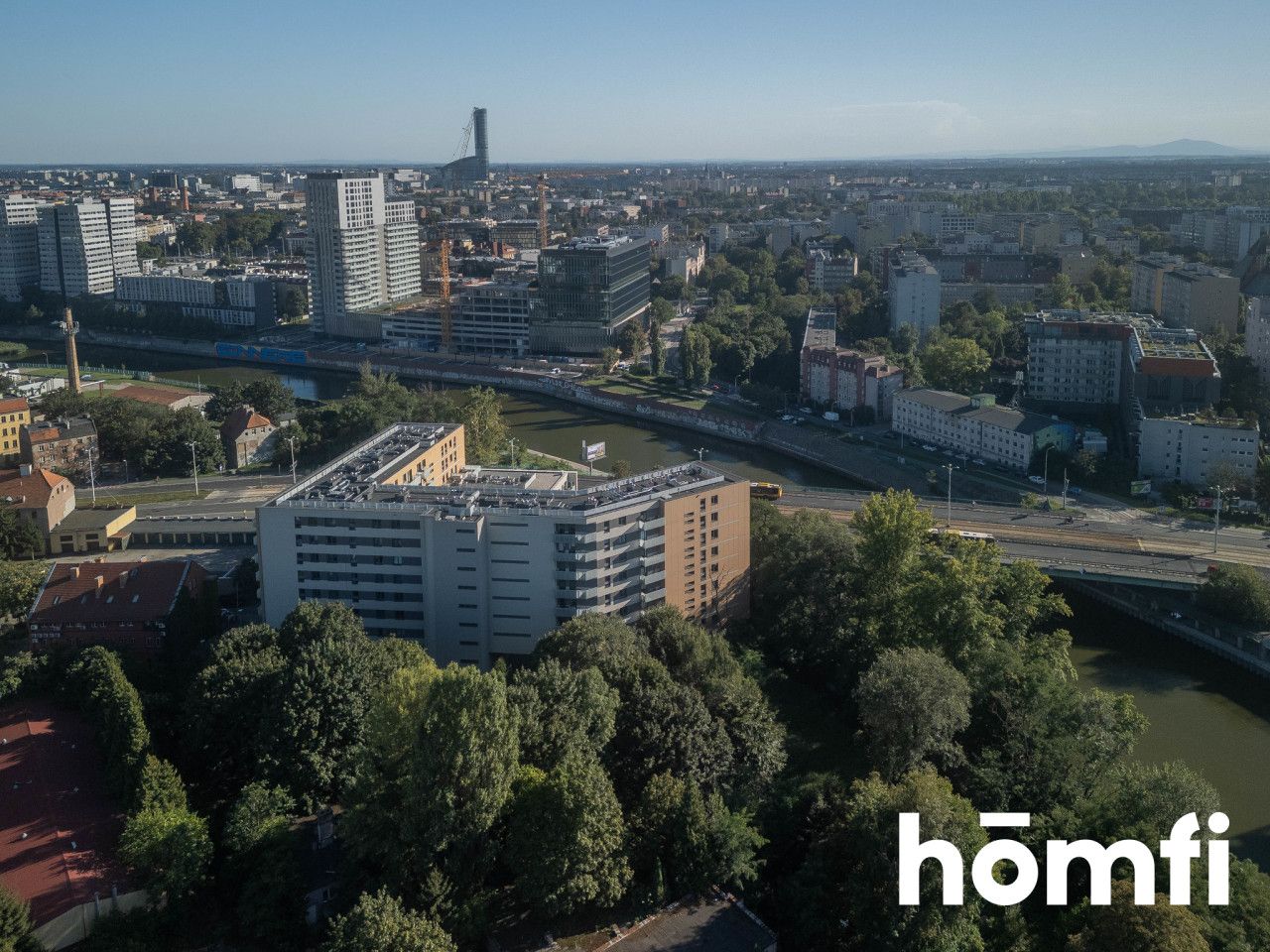 Sunny 78m2, view of the Oder River - Kępa Mieszczanska - Apartment - Sale - Wrocław, Kępa Mieszczańska