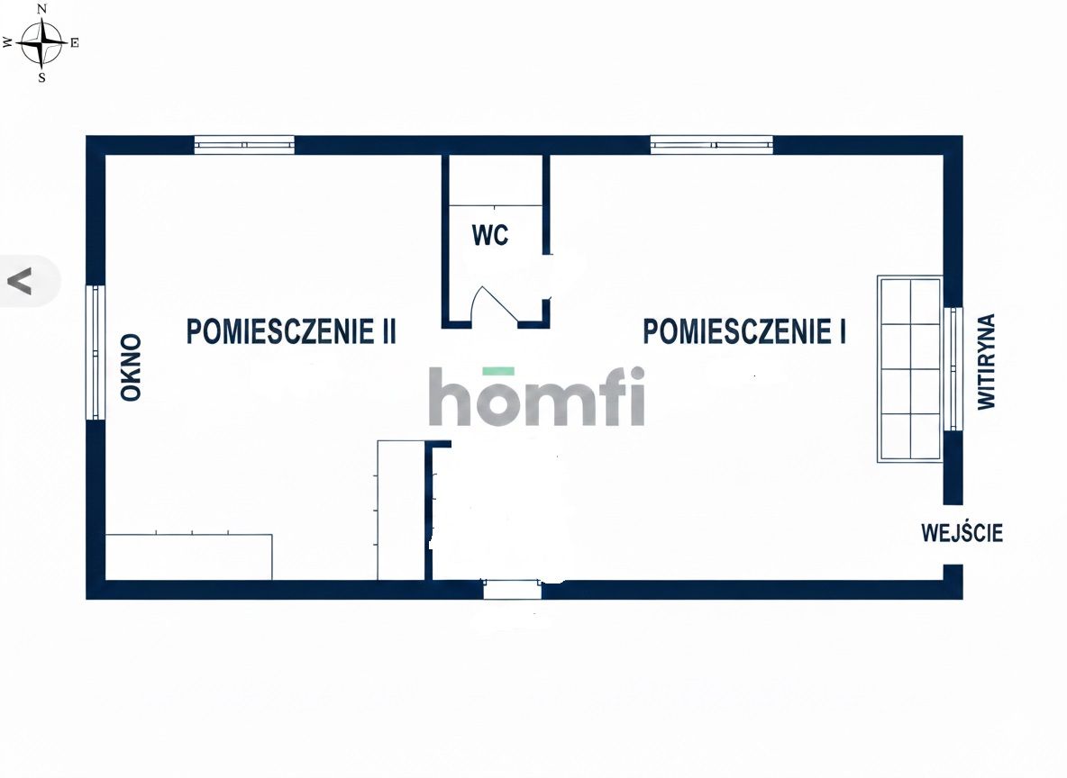 Lokal usługowy z dużą witryną, 53,5 m2 w centrum - Lokal użytkowy - Sprzedaż - Wrocław, os. Ołbin