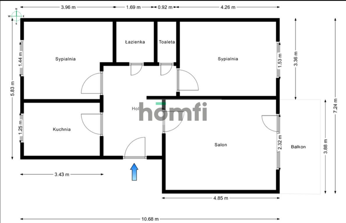 Przestronne mieszkanie 63 m² na ul. Szmaragdowej - Mieszkanie - Sprzedaż - Lublin, Czuby Południowe