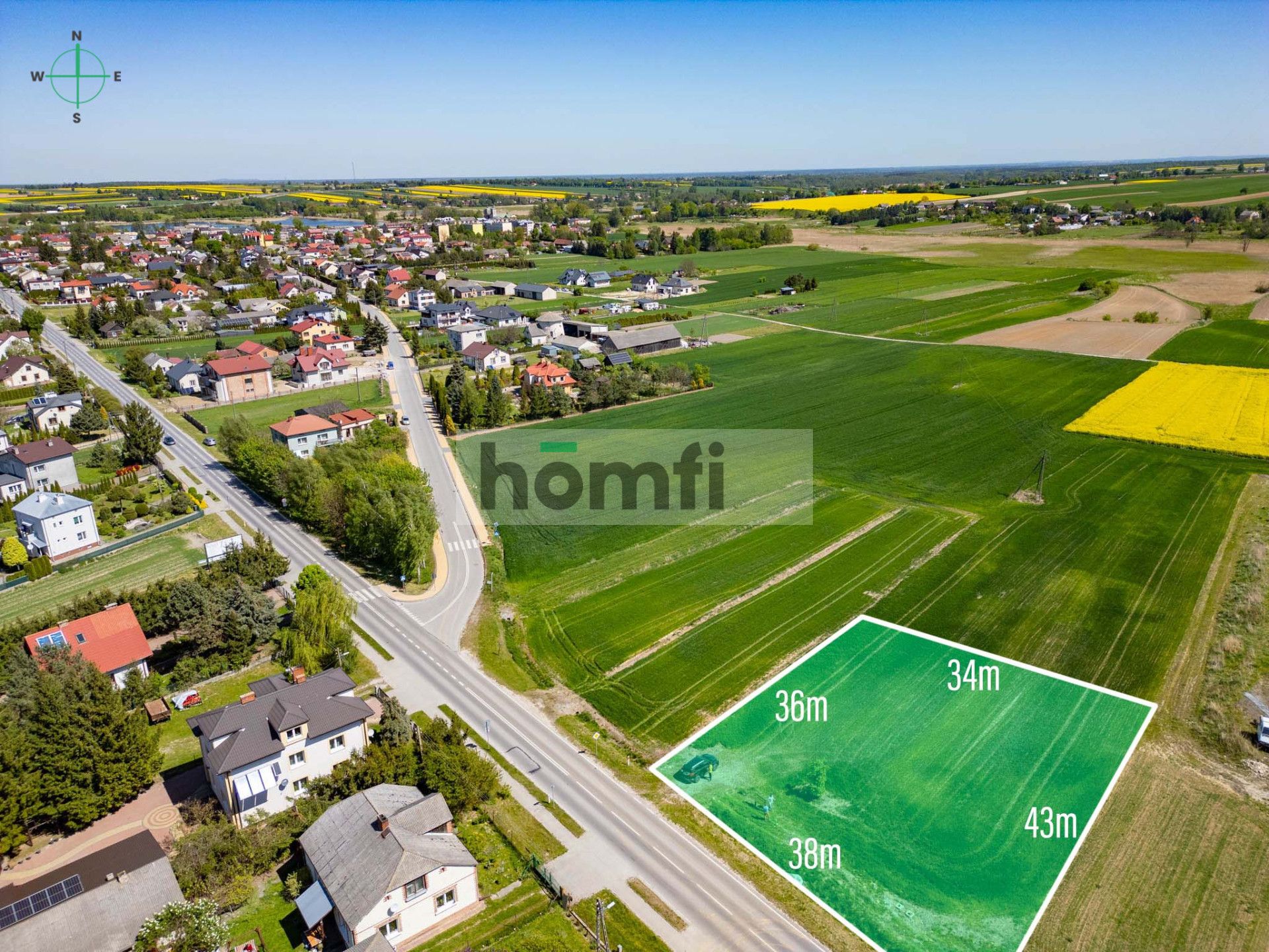 Construction plot 1,318 m3 in Piaski. - Ділянка - Продаж - Świdnicki, Piaski