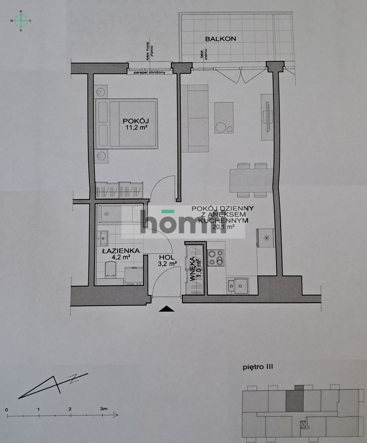 2-room apartment with balcony - Jasień Bulwary - Apartment - Rent - Gdańsk, Jasień