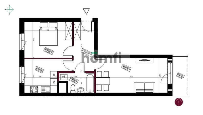 2-pokojowe 53 m2 / balkon / garaż / Piękna / Armii Krajowej - Mieszkanie - Wynajem - Wrocław, Krzyki