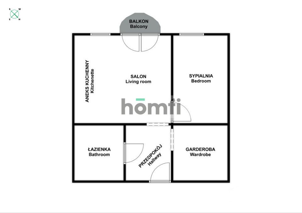 Jasne 2-pokojowe mieszkanie z balkonem | Kraków, Białoprądnicka - Mieszkanie - Wynajem - Kraków, Krowodrza / Prądnik Biały