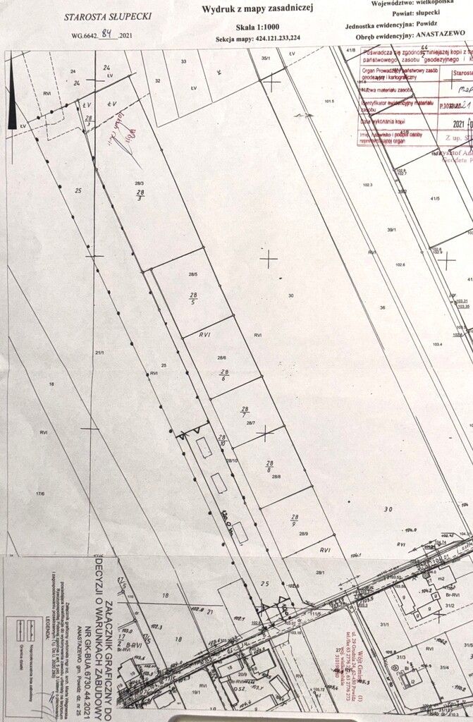 Large Land with potential in Anastazewo on Lake Budzisławskie - Ділянка - Продаж - Słupecki, Powidz / Anastazewo