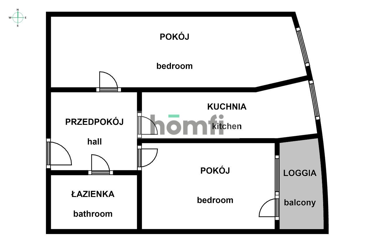 Strzelców, 65m²: 2 pokoje + osobna kuchnia blisko Quattro Business Park - Mieszkanie - Wynajem - Kraków, Śródmieście / Prądnik Czerwony