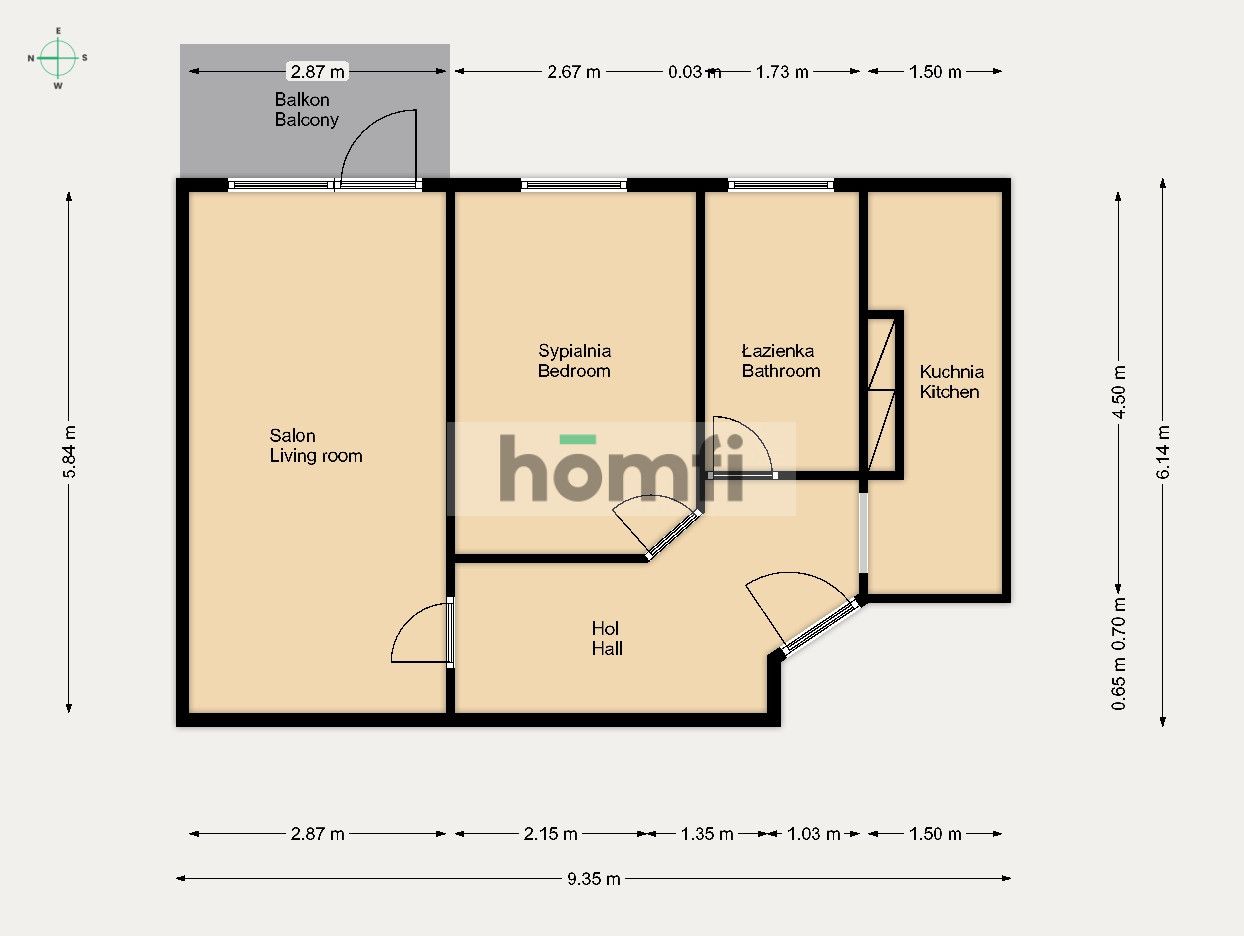 Sunny apartment near UWM: comfort and location - Apartment - Rent - Olsztyn, Podgrodzie
