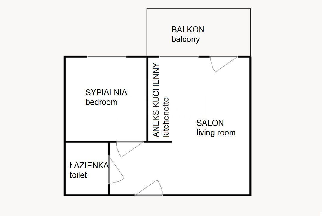Myśliwska 2-pok., balkon, parking, blisko PKM - Mieszkanie - Wynajem - Gdańsk, Piecki-Migowo