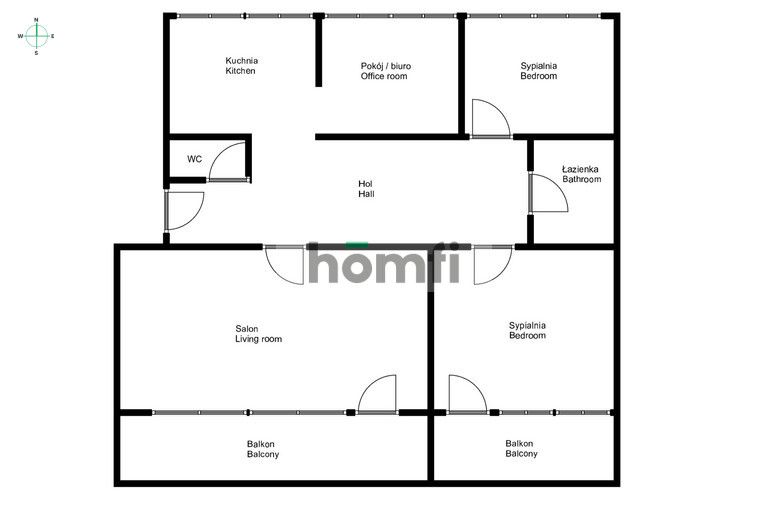 Przestronne 4 - pokojowe z dwoma balkonami - Mieszkanie - Sprzedaż - Kraków, Podgórze / Bieżanów-Prokocim