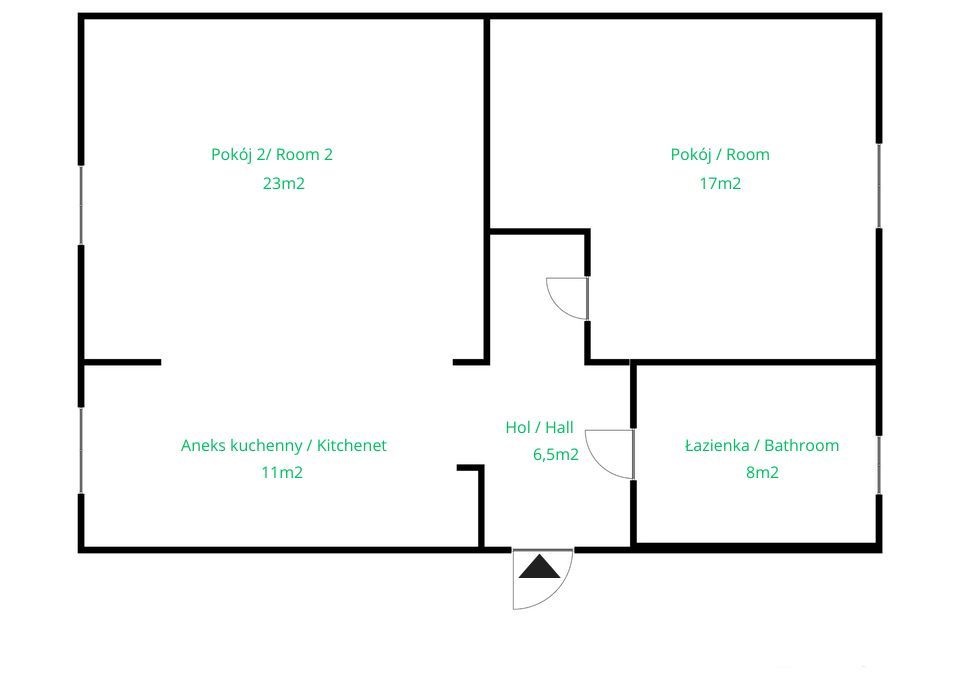 Spacious 2-room apartment, close to the city center. - Apartment - Sale - Gdańsk, Orunia