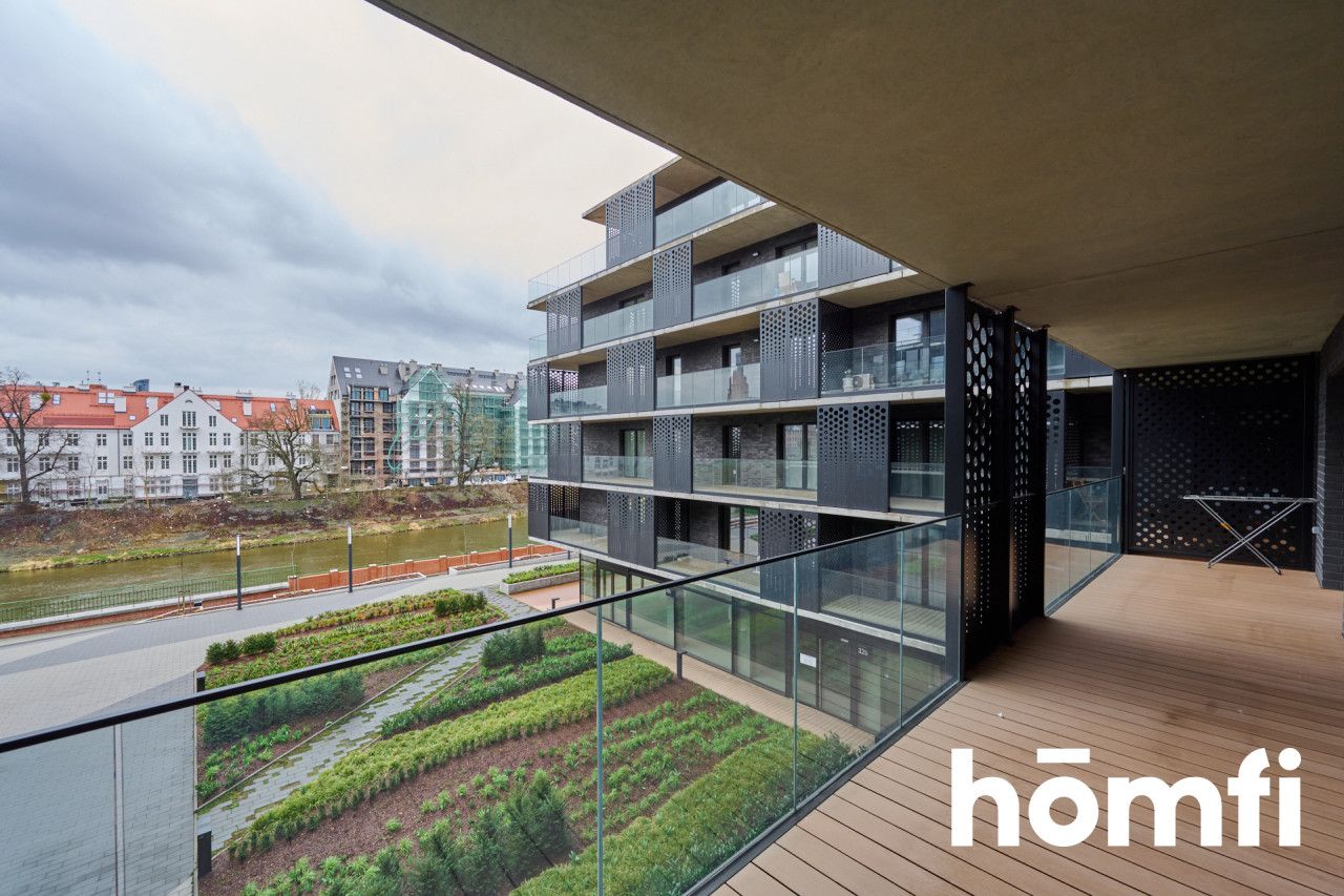 Klimatyzowany 3 pokojowy apartament z widokiem na Odrę i miejscem postojowym. - Mieszkanie - Wynajem - Wrocław, Kępa Mieszczańska