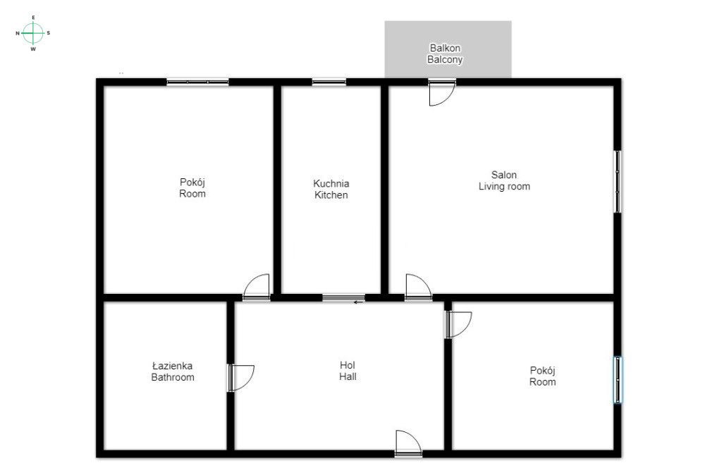 Three, separate rooms 57m2 at Słomiana street - Apartment - Rent - Kraków, Podgórze / Dębniki