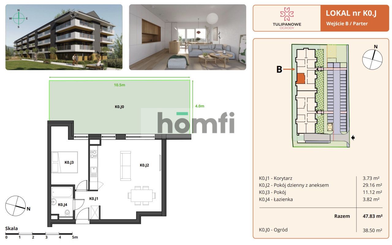 Dwupokojowe mieszkanie z dużym ogródkiem Bielawa - Mieszkanie - Sprzedaż - Dzierżoniowski, Bielawa