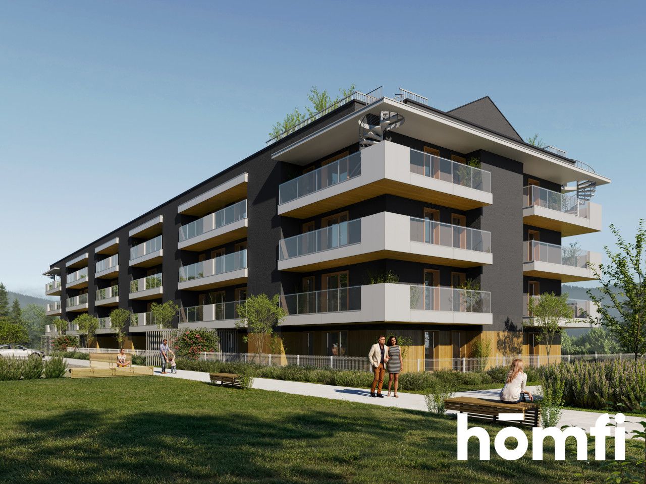 Trzypokojowy apartament z tarasem na dachu - Mieszkanie - Sprzedaż - Dzierżoniowski, Bielawa