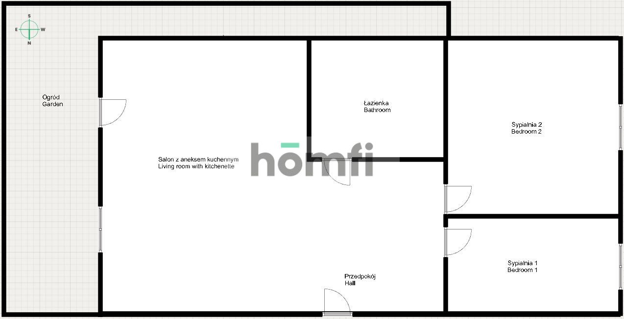 Rozkładowe mieszkanie, 3 pokoje z ogrodem - Mieszkanie - Wynajem - Wrocławski, Kobierzyce / Bielany Wrocławskie