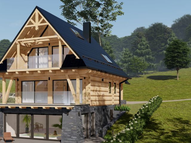 Dom z bali z widokiem na Tatry i jezioro Czorsztyńskie - Dom - Sprzedaż - Nowotarski, Czorsztyn