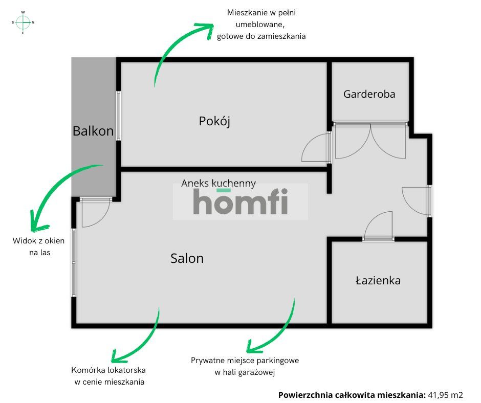 NOWOCZESNE MIESZKANIE Z WIDOKIEM NA LAS - Mieszkanie - Wynajem - Gdańsk, Piecki-Migowo