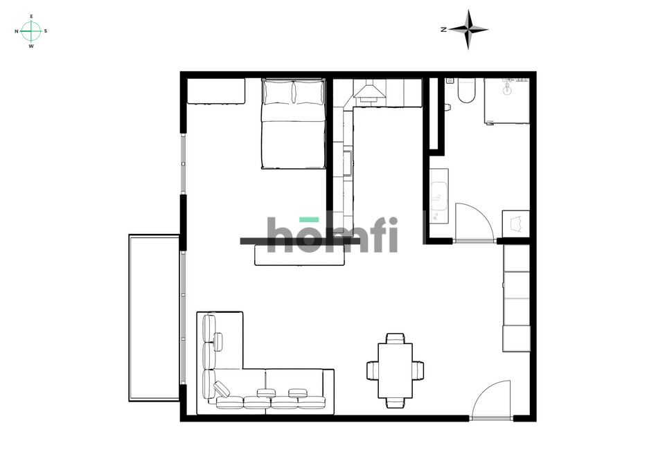 Nicely furnished studio with a separate bedroom, comfortably equipped - Apartment - Rent - Poznań, Jeżyce