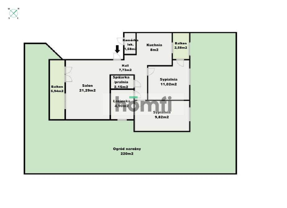 Corner garden 220m²|Gated estate|Low administrative fee - Apartment - Sale - Rzeszów, Drabinianka