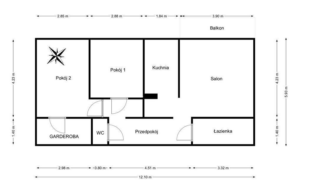 Sunny 3-Bed Flat with Walk-In Closet & Balcony – Giszowiec - Apartment - Sale - Katowice, Giszowiec
