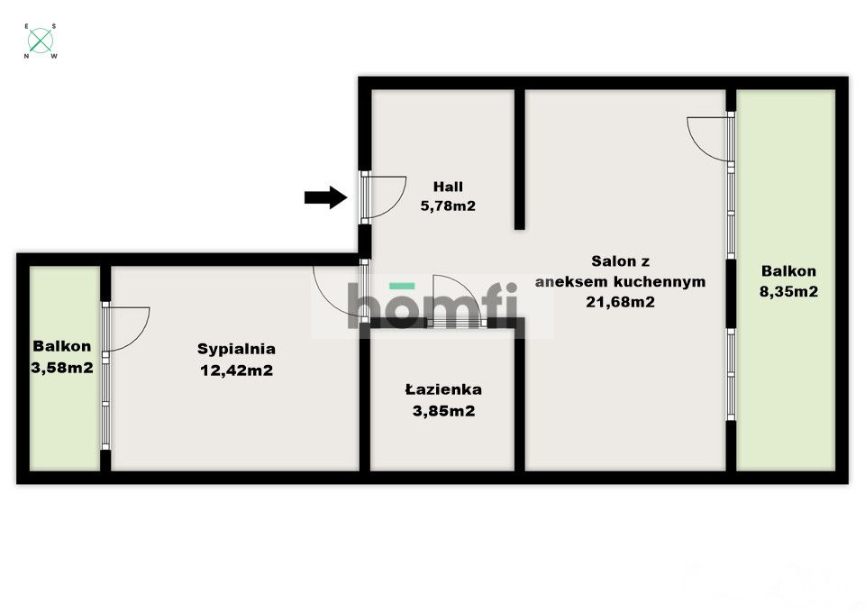 Two-sided|2 balconies|Modern intimate estate - Квартира - Продаж - Rzeszów, Słocina