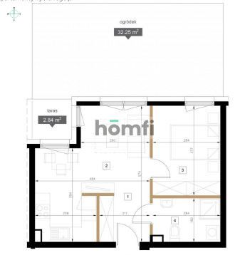 Dwupokojowe mieszkanie z ogródkiem w inwestycji Apartamenty Wybickiego - Mieszkanie - Sprzedaż - Kraków, Krowodrza