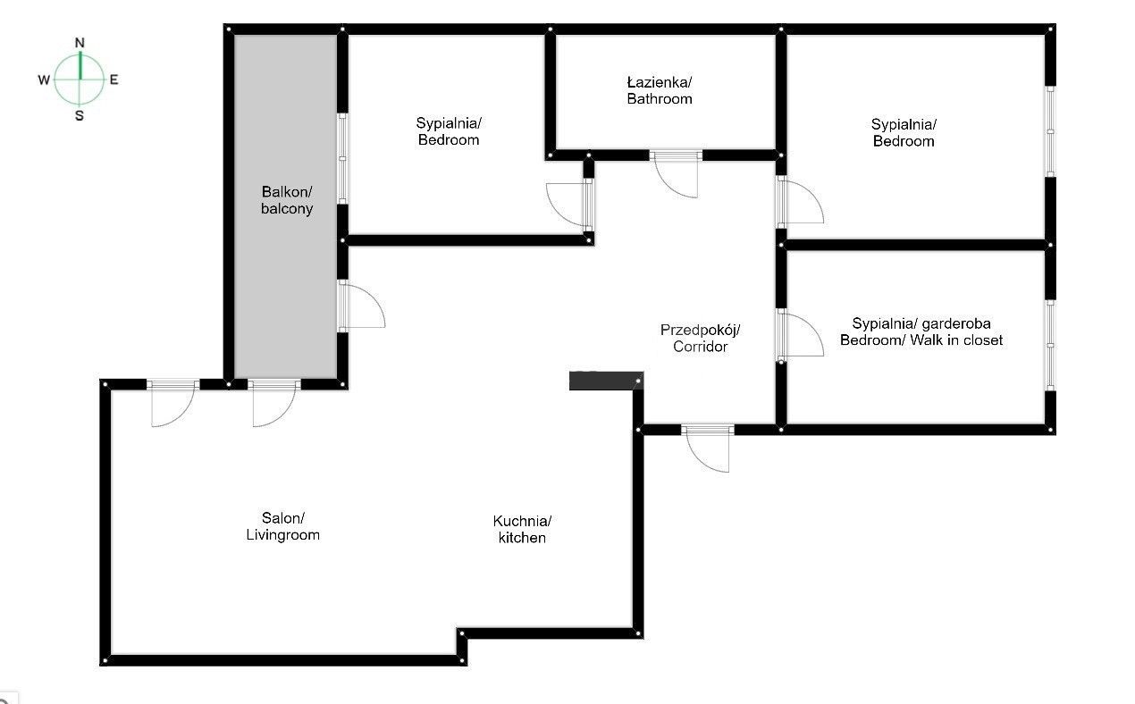 Do wynajęcia 4 pokojowe mieszkanie, Braci Czeczów, Złocień - Mieszkanie - Wynajem - Kraków, Podgórze / Bieżanów-Prokocim
