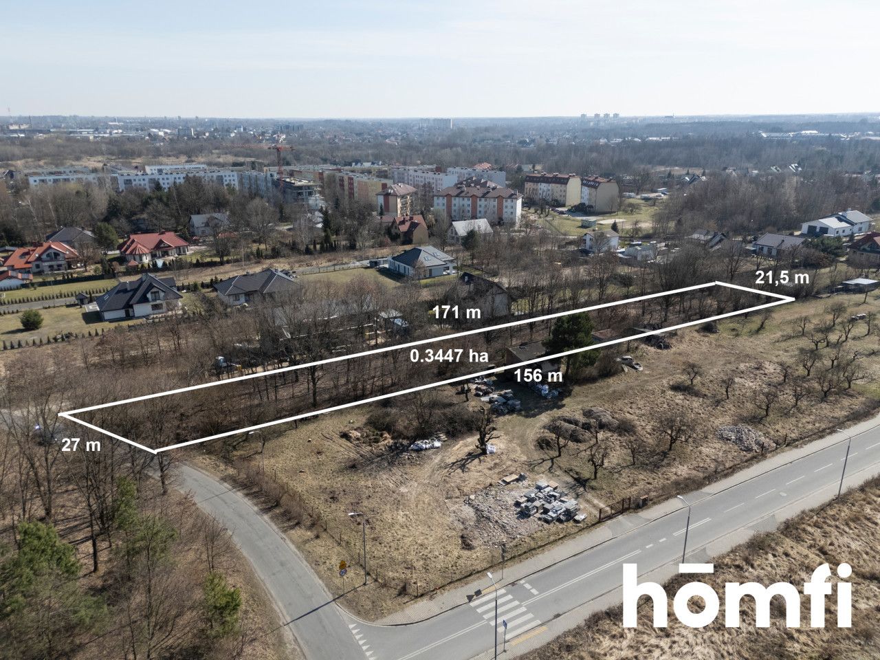 Ul. Skrajna | Warunki Zabudowy | budowa 5 domów - Działka - Sprzedaż - Radom, Wośniki