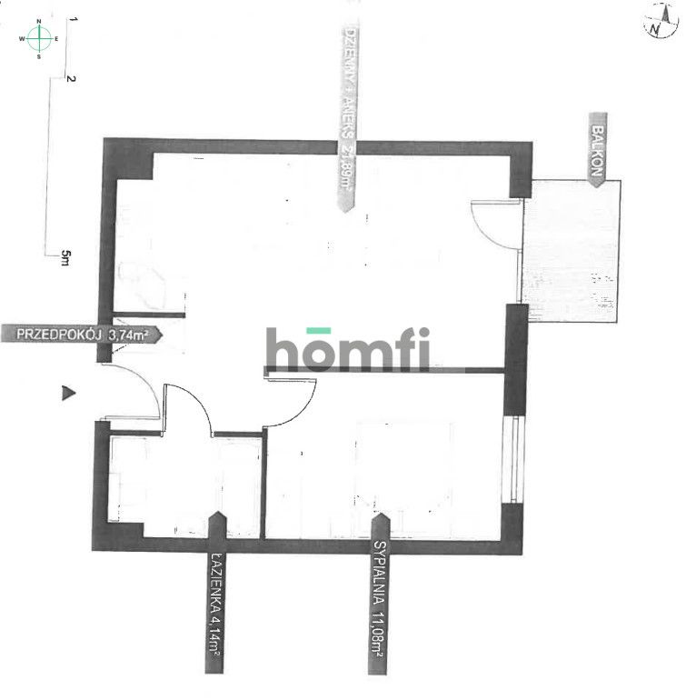 2-room apartment with balcony Ujeścisko - Łostowice - Apartment - Sale - Gdańsk, Łostowice