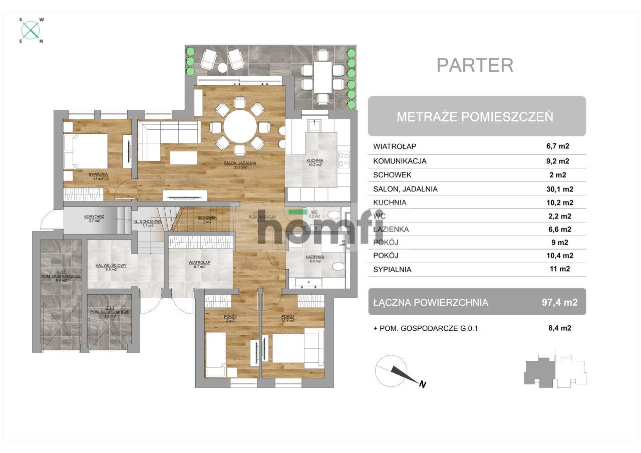 Apartment near the beach, 3 bedrooms, ground floor, garden - Квартира - Продаж - Słupski, Ustka