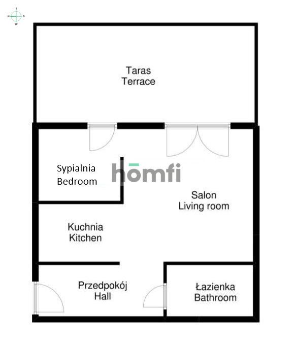 2-pokojowe mieszkanie z dużym tarasem przy Parku Pilczyckim - Mieszkanie - Wynajem - Wrocław, Fabryczna